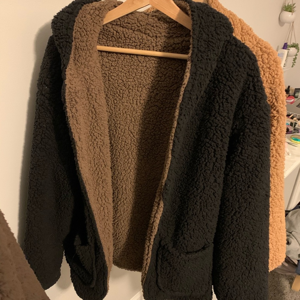 Oversized Reversible Teddy Jacket